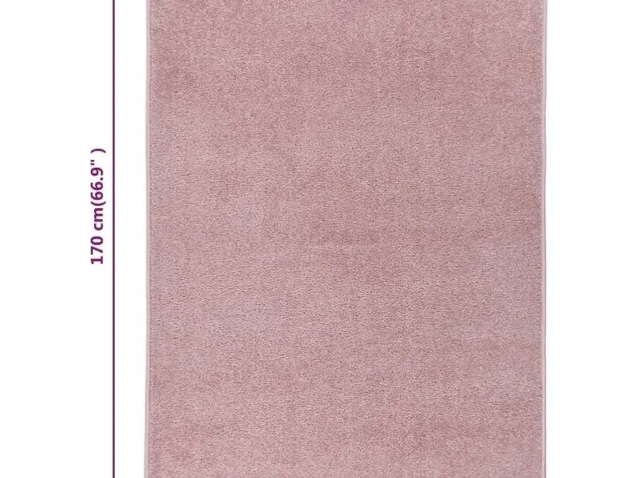 Billede 7 - Gulvtæppe 120x170 cm kort luv lyserød