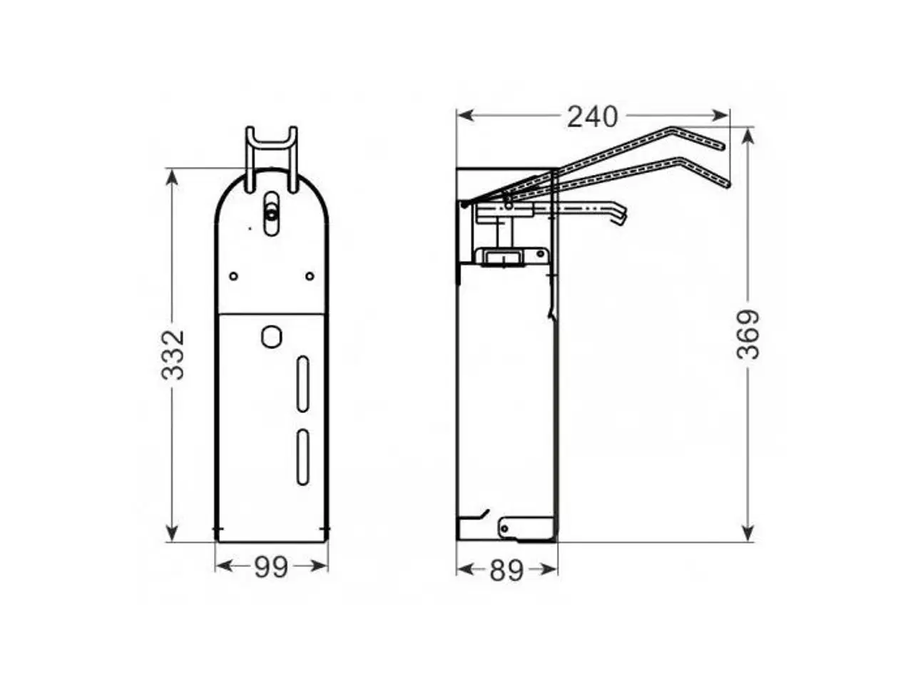 Billede 4 - Stander til håndsprit – 160 x 30 x 1418 mm