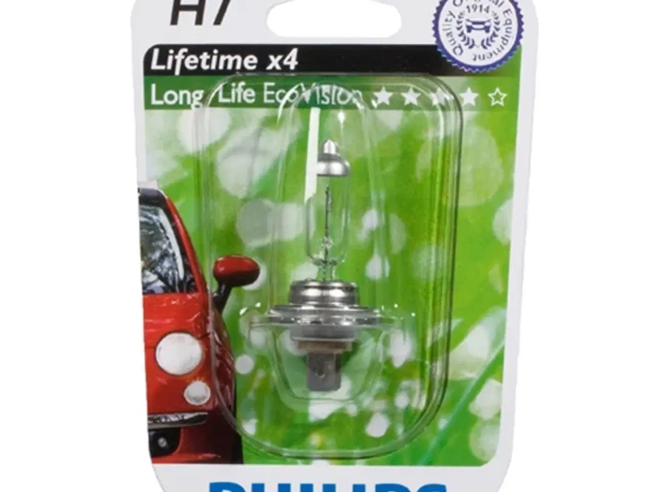 Billede 1 - Philips Longlife EcoVison H7 55W 12V Blister - 1 stk.