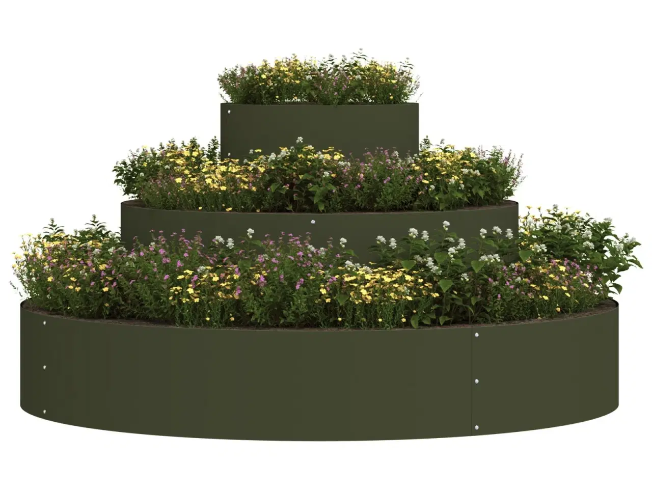 Billede 3 - Have Blomsterkrukke Olivengrøn 120 x 120 x 20 cm Stål