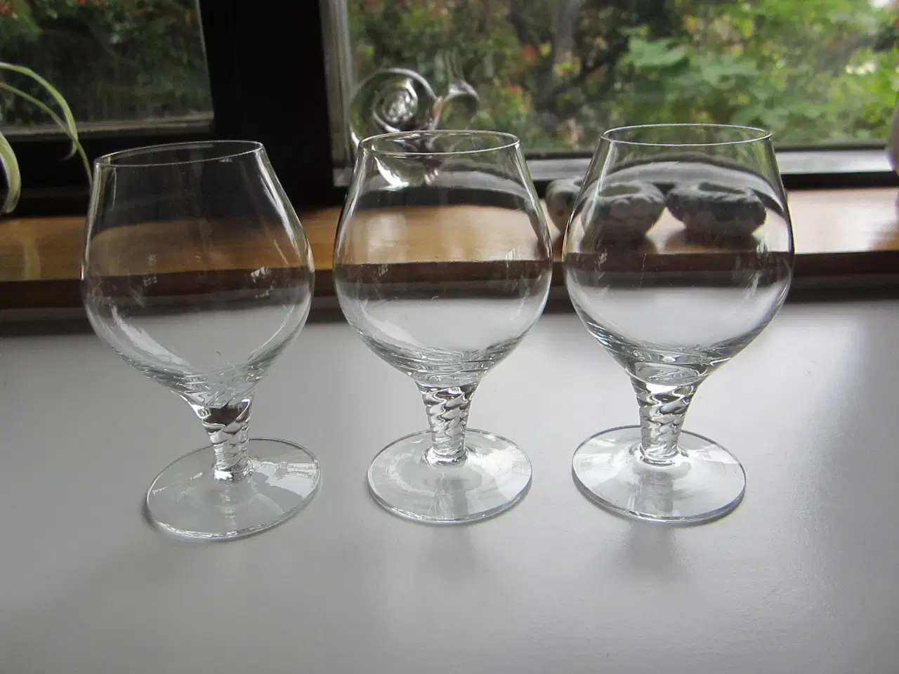 Billede 3 - 3 cognacglas Amager/twist fra Holmegård pr stk