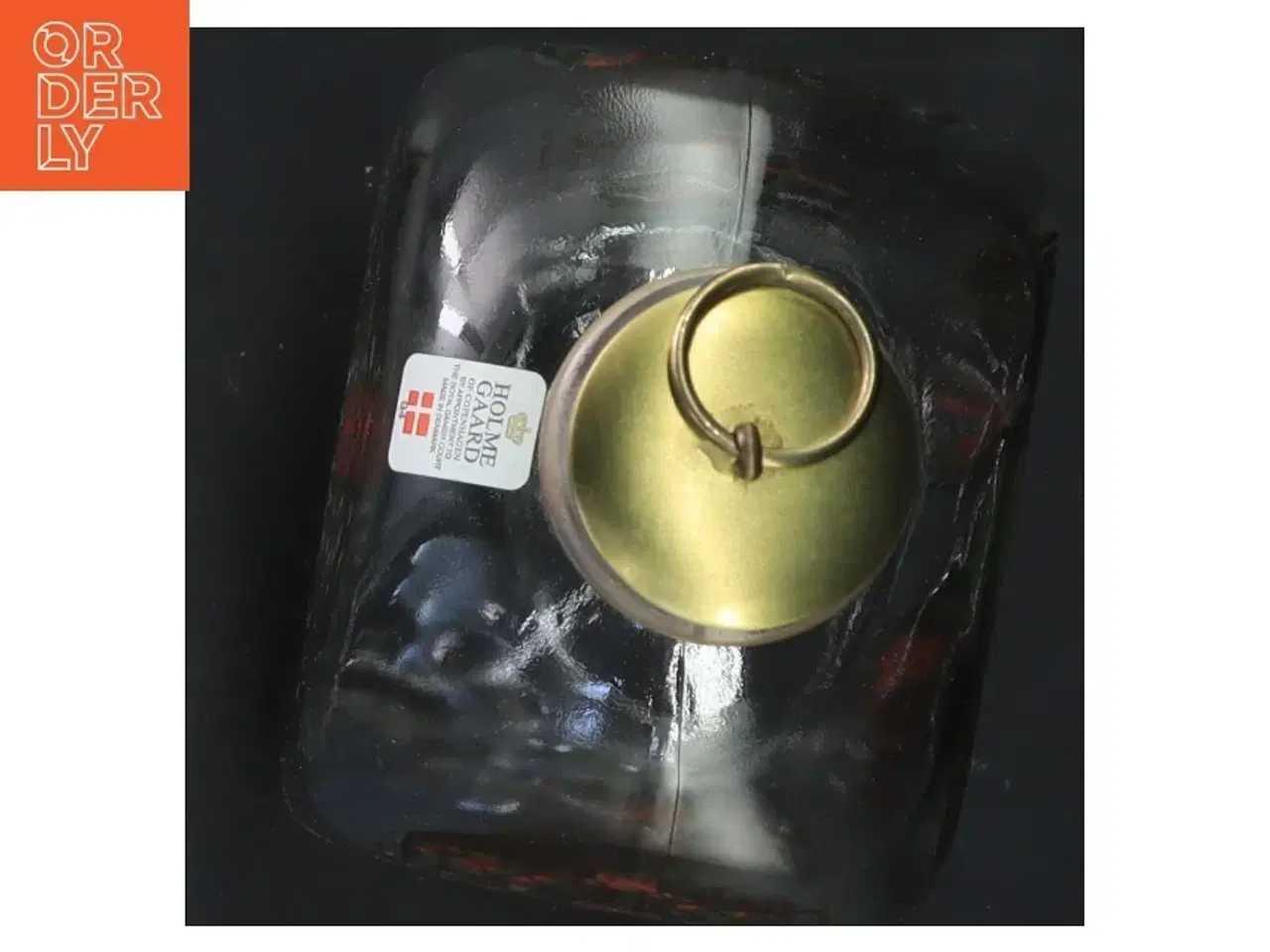 Billede 2 - Glasflaske med motiv fra Holmegaard (str. 20x9x7 cm)