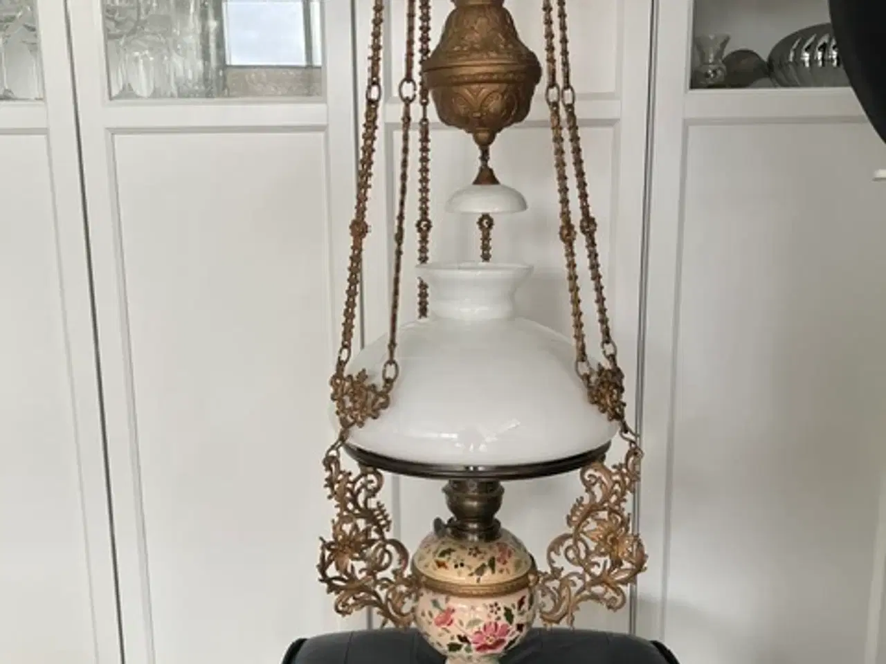 Billede 1 - Antik petrolium loftlampe