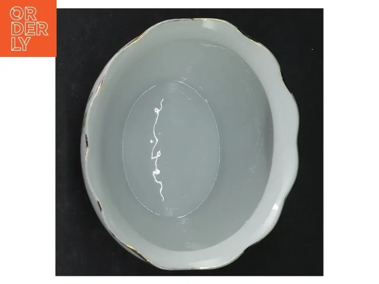Billede 3 - Porcelænsskål med blomstermotiv (str. H. 7 cm. 11 x 9,5 cm)