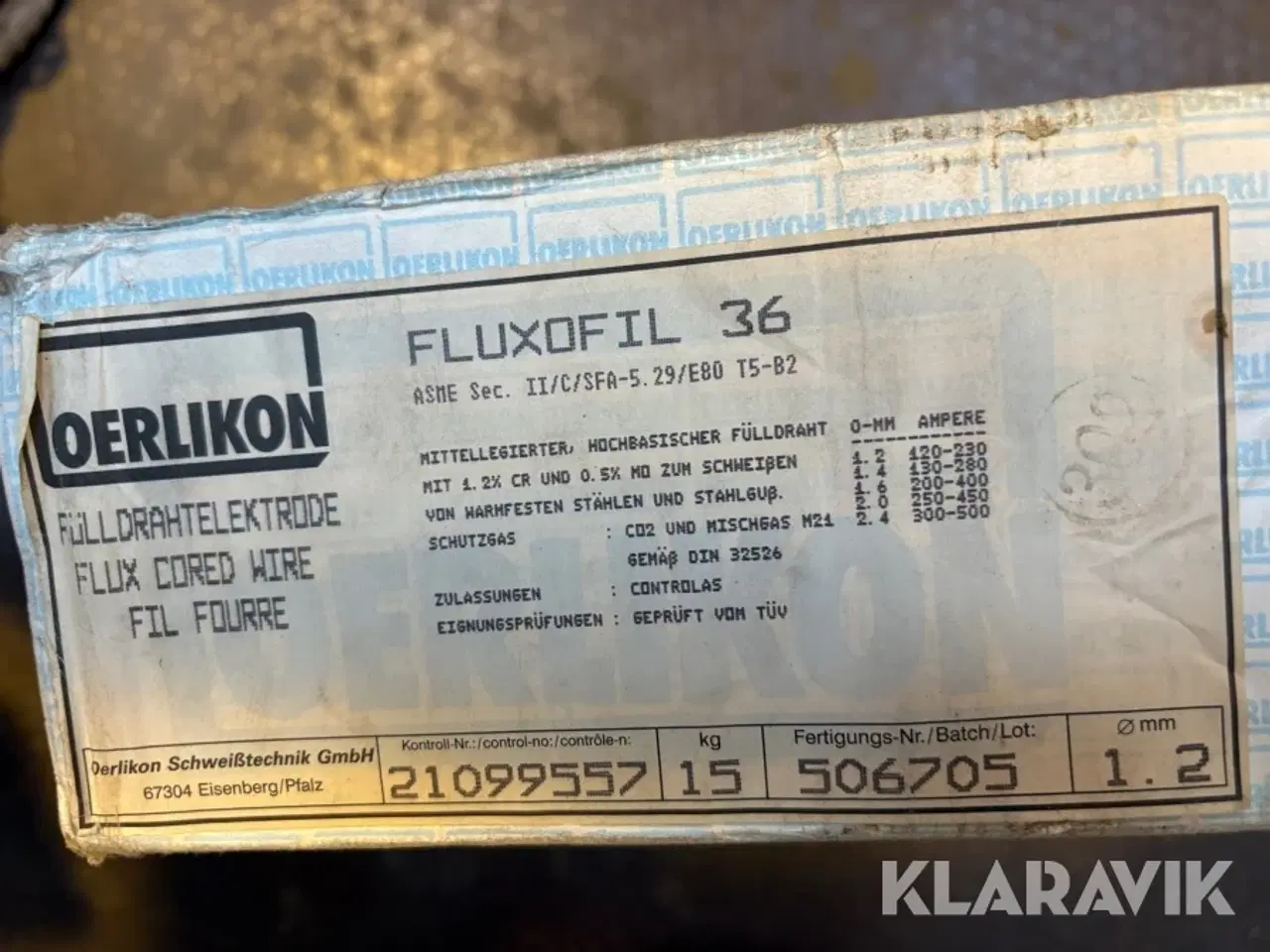 Billede 2 - Svejsetråd Oerlikon Fluxofil 36