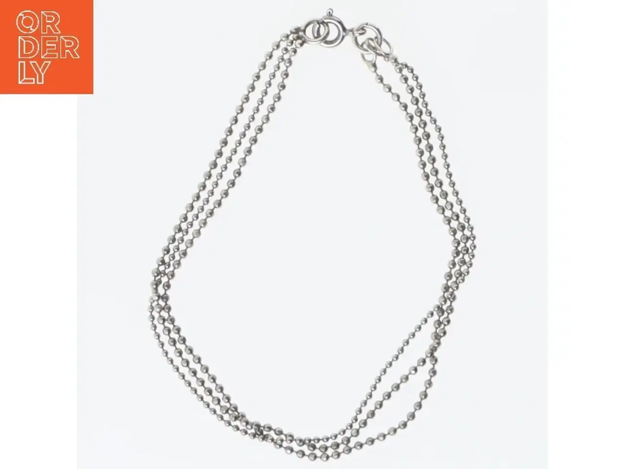 Billede 1 - Sølvarmbånd med kuglekæder (str. 18,5 cm)