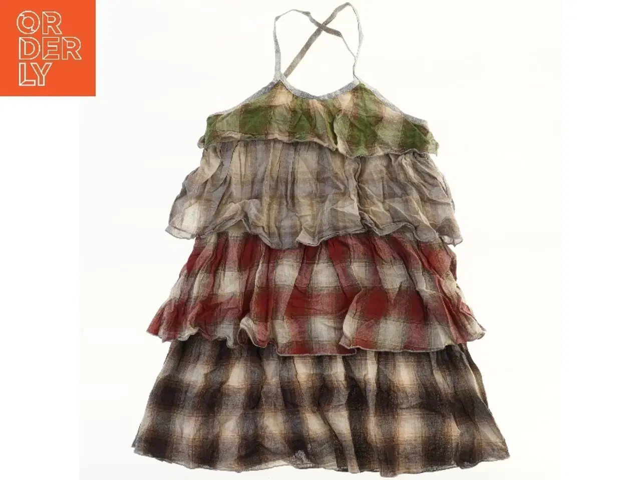 Billede 2 - Sommerkjole med ternet mønster fra Chaos Couture (str. 134)