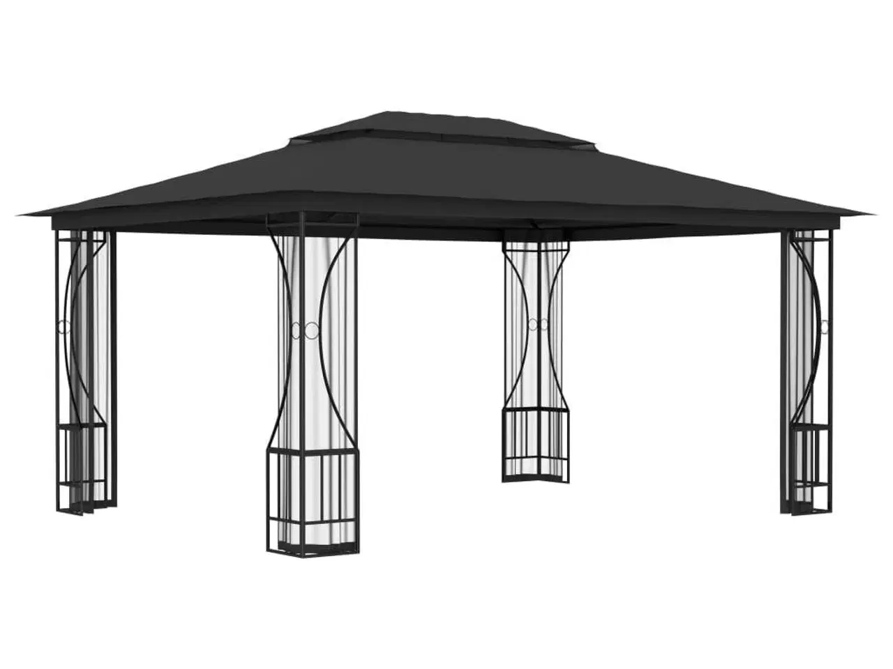 Billede 5 - Pavillon med net 300x400x265 cm antracitgrå