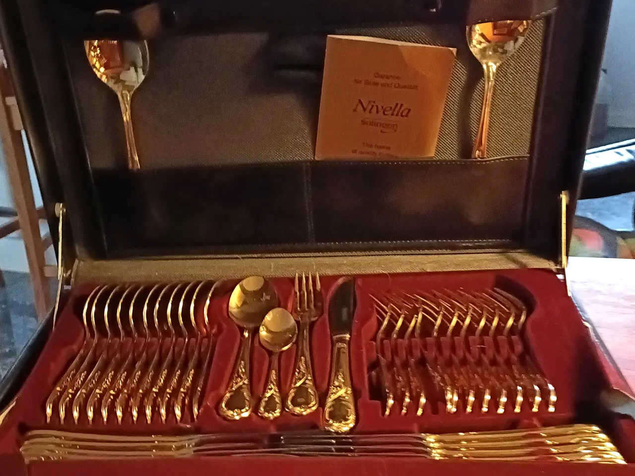 Billede 2 - LUKSUS BESTIK, 23/24 karat forgyldt, 12 personer