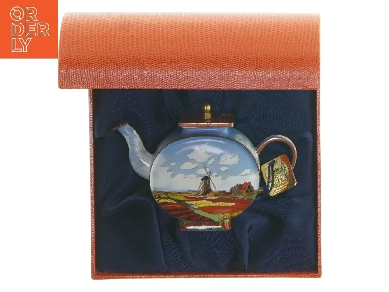 Billede 1 - Miniature krukke med landskabsmotiv fra Charlotte di Vita MBE Collections (str. 12x8 cm)