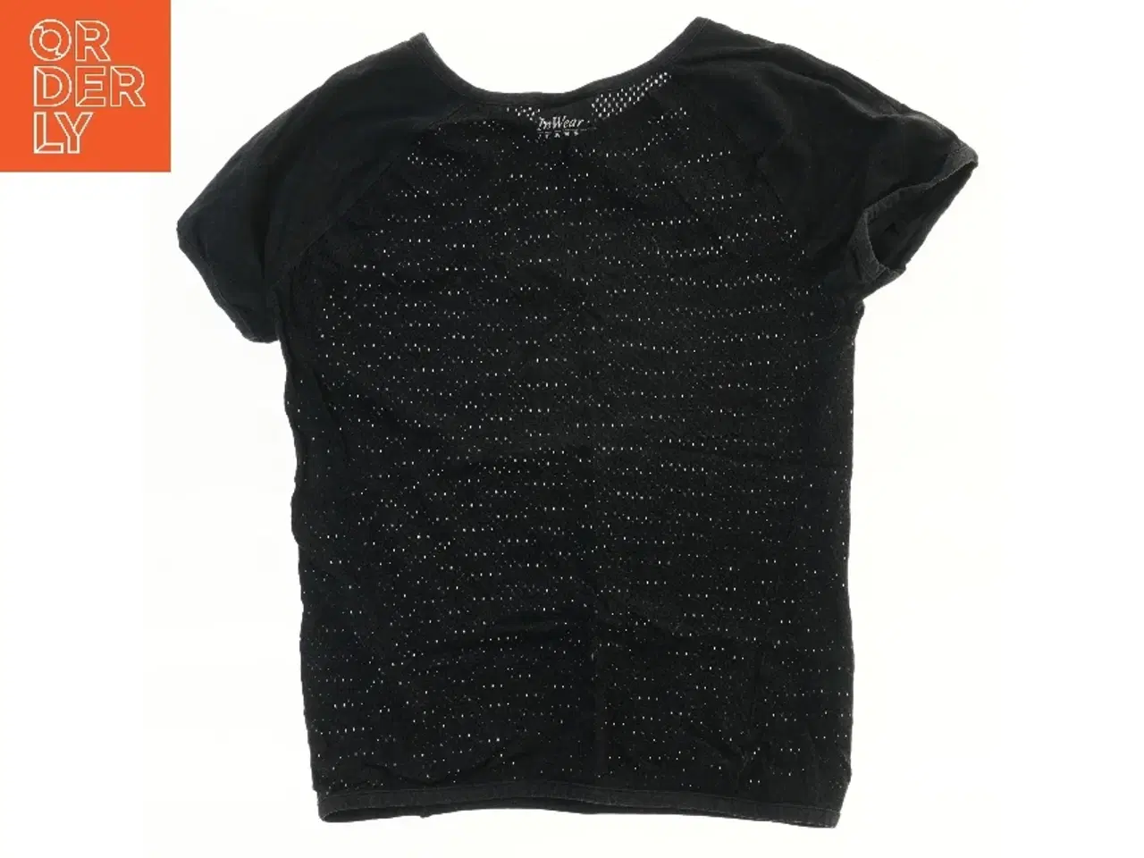 Billede 2 - Sort t-shirt med korte ærmer fra InWear (str. M)