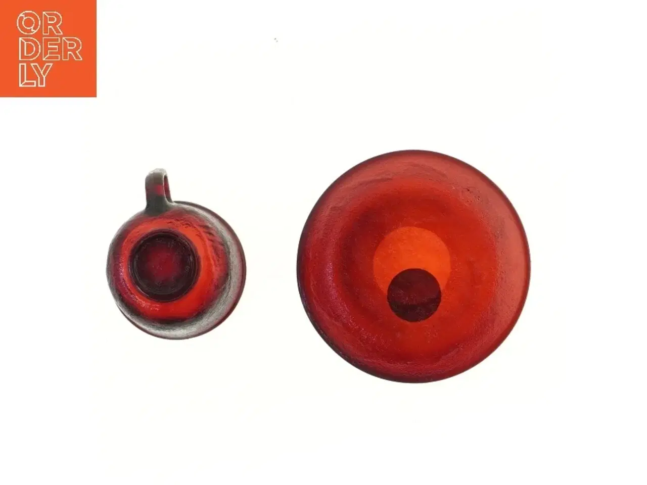 Billede 4 - Sæt med røde kaffekopper og underkopper fra Arcoroc (str. 6 styk, ø 14 og 8,5 cm)