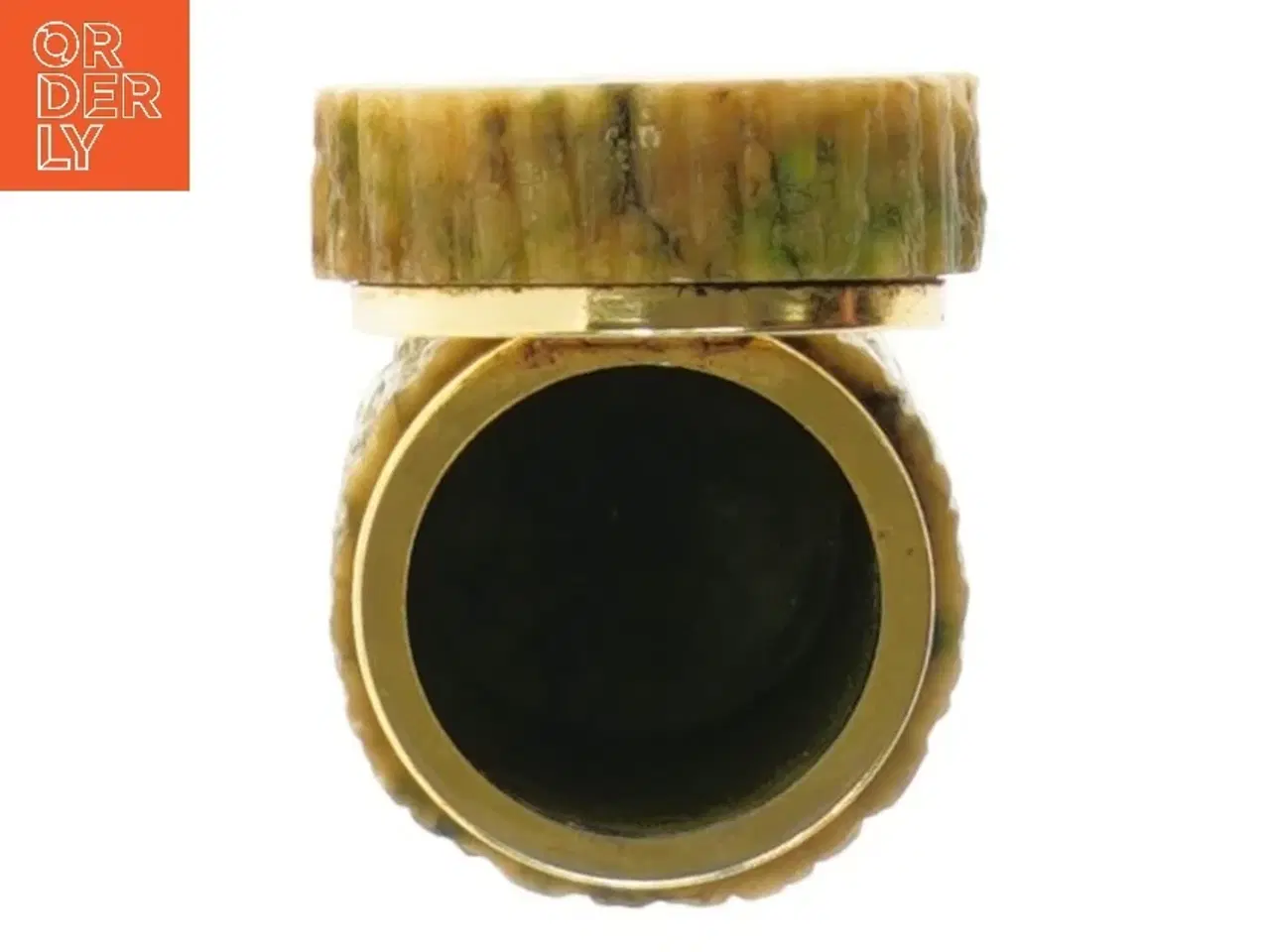 Billede 3 - Marmor lågkrukke (str. Ø 6,5 cm længde 10,5 cm)