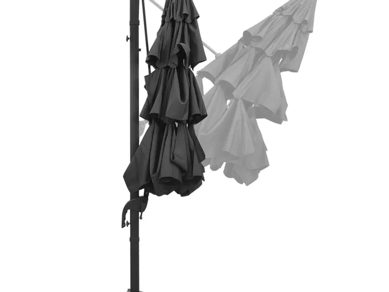 Billede 5 - Parasol 3x3 m aluminiumsstang 4 niveauer antracitgrå
