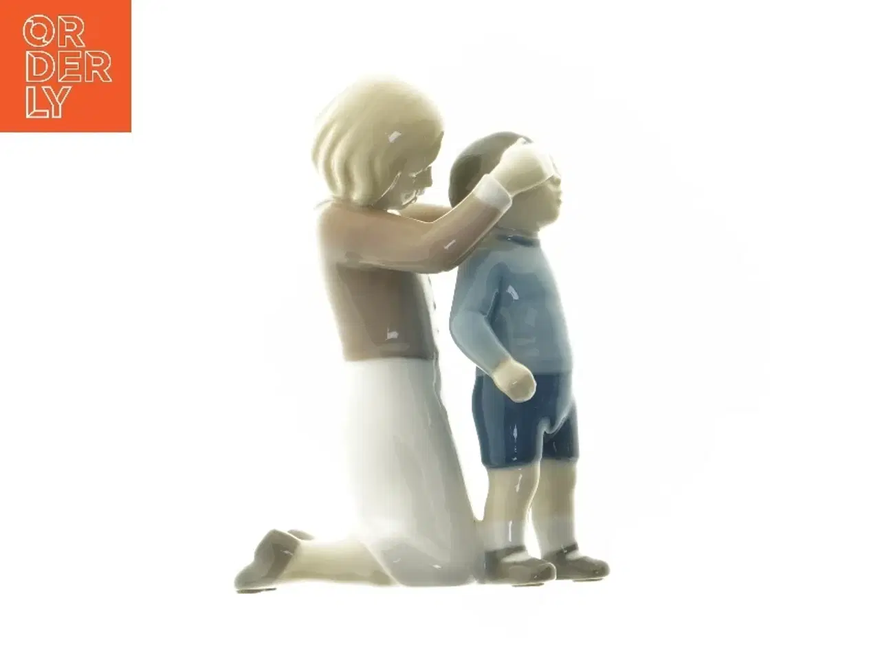 Billede 2 - Porcelænsfigur af børn der leger blindebuk fra B&G (str. 16,5 cm)