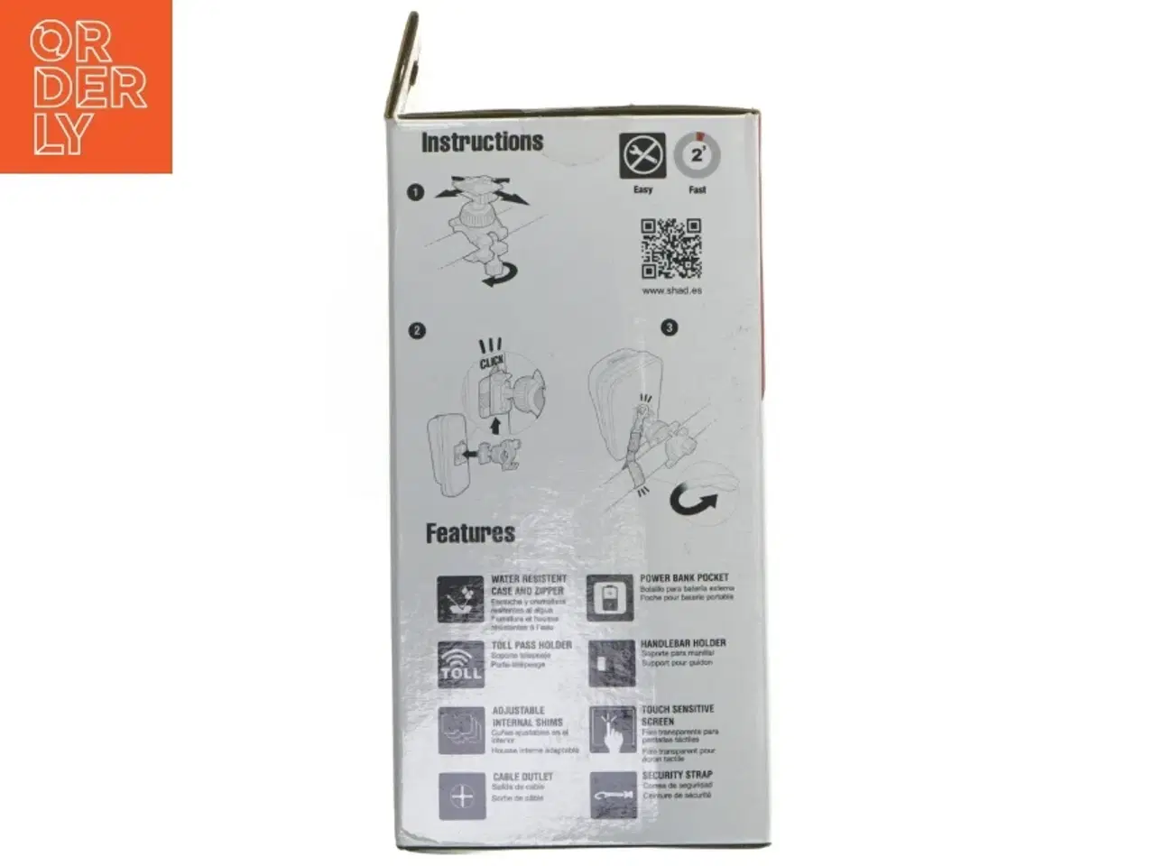 Billede 2 - SHAD smartphone holder til mc eller cykelstyr(str. 180x90 mm)