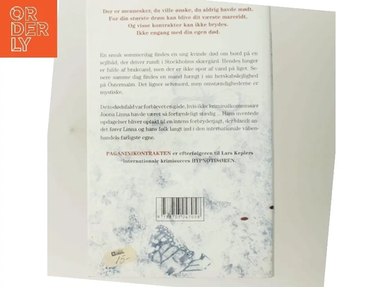 Billede 3 - Paganinikontrakten : kriminalroman af Lars Kepler (Bog)