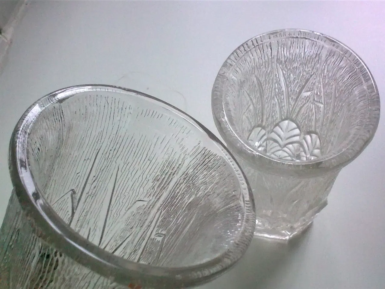 Billede 3 - Retro Italien 3 vaser Vinter is struktur glas