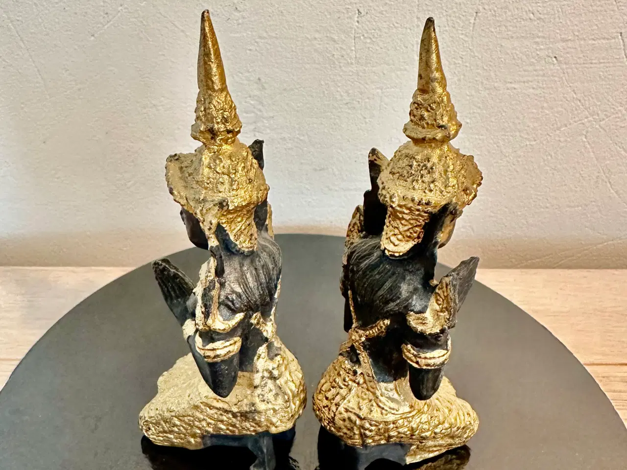 Billede 6 - To vintage Buddhafigurer håndstøbte af bronze