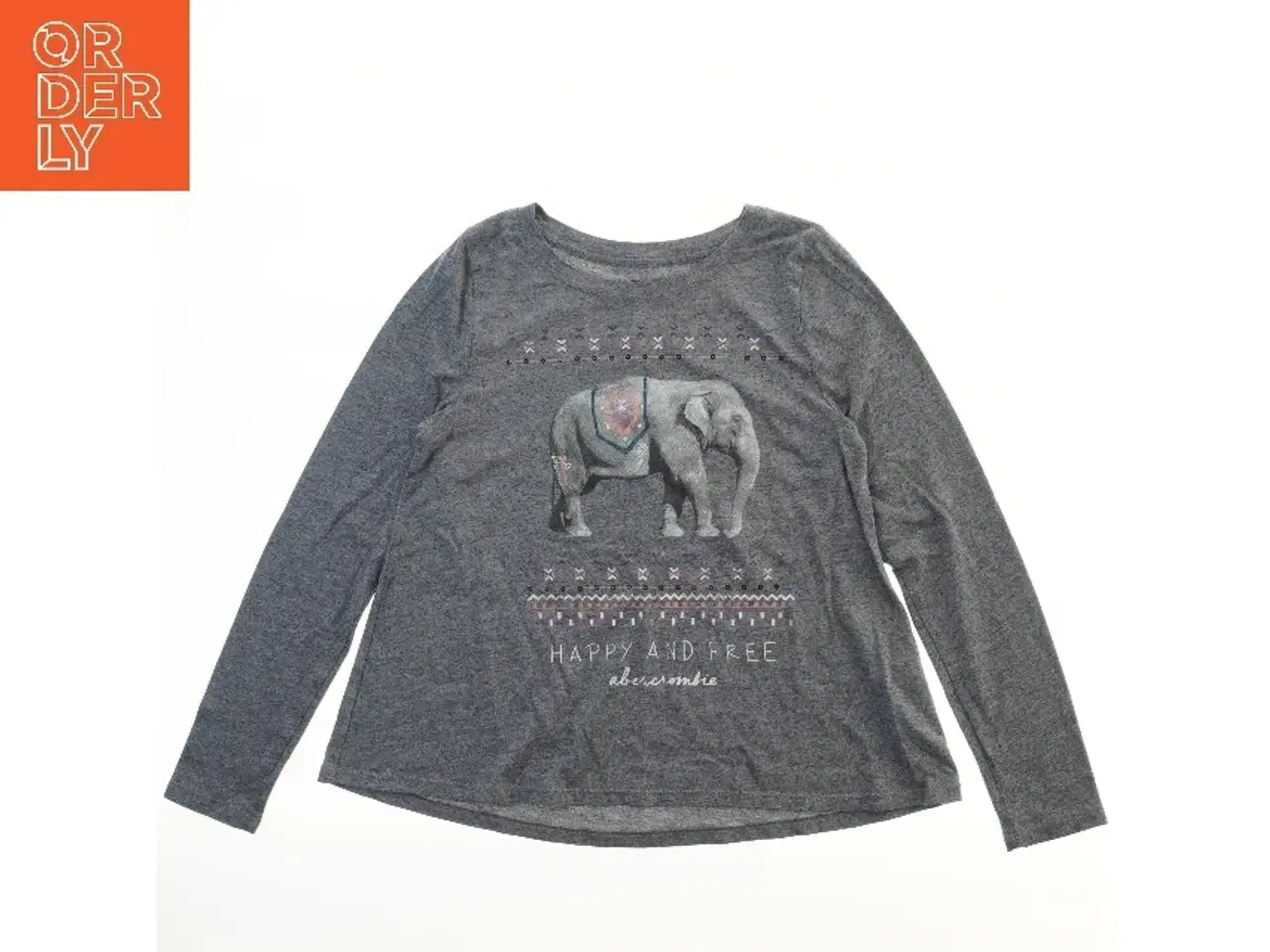 Billede 1 - Langærmet t-shirt med elefantmotiv fra Abercrombie (str. 140)