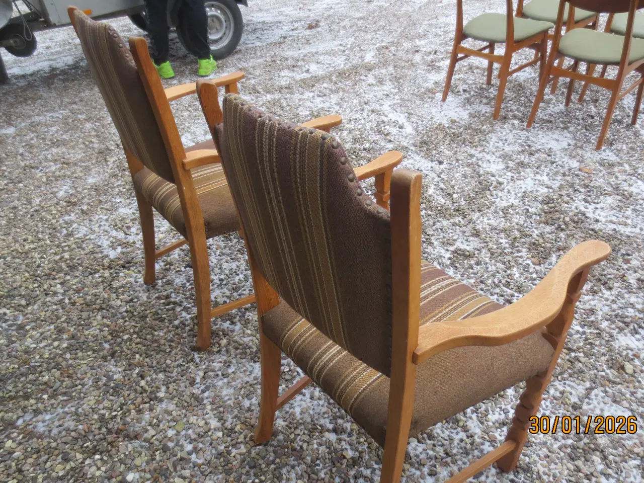 Billede 4 - 2 stk Henning Kjærulff Armstole i Egetræ