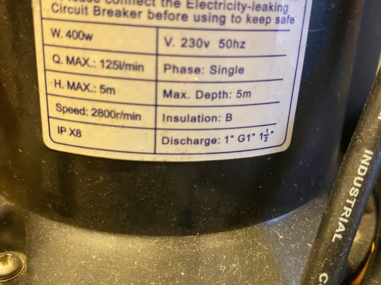 Billede 2 - Dykpumpe, 125 l/min.