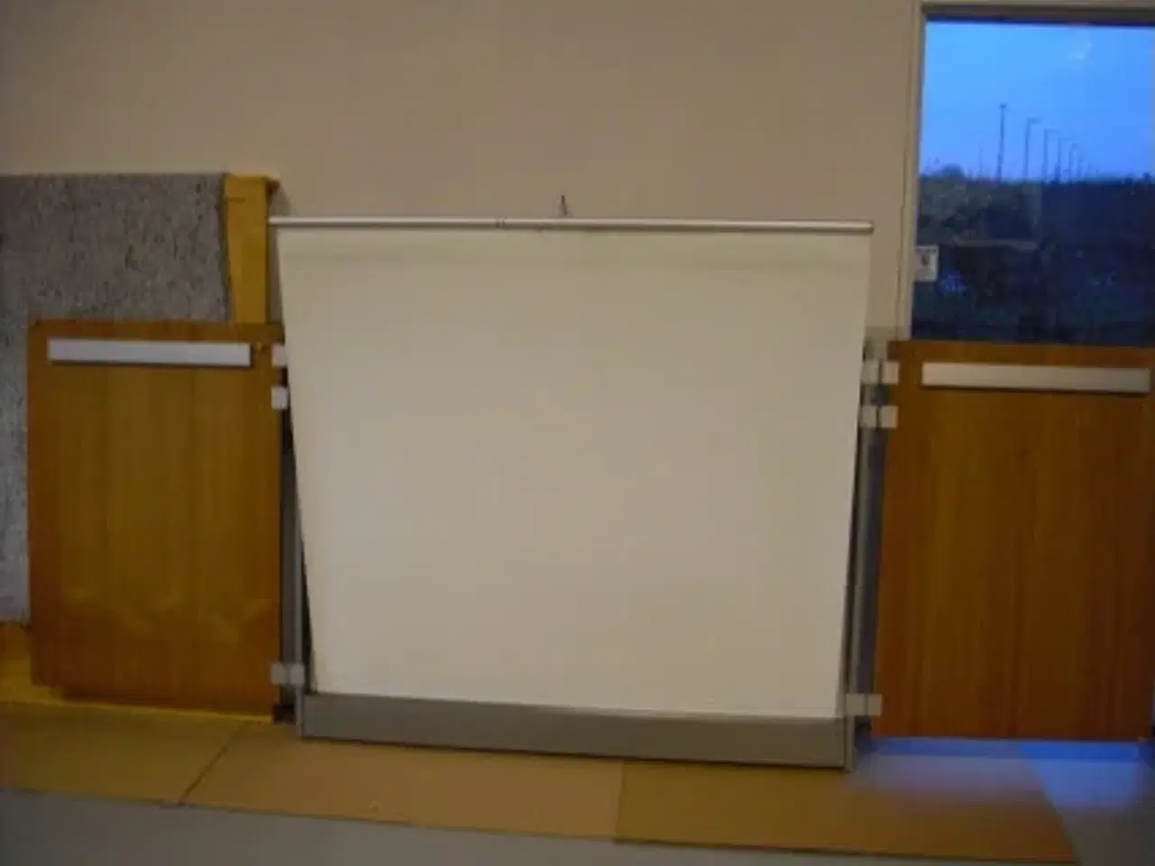 Billede 3 - Whiteboardtavler med lærred og flipover i kirsebær kasse