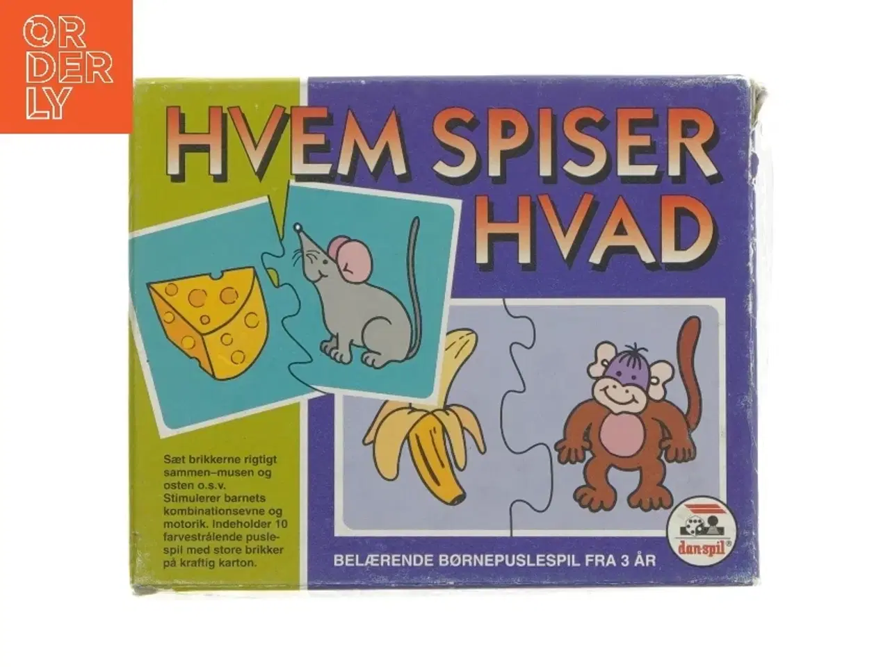 Billede 1 - Hvem Spiser Hvad børnepuslespil fra Dan-Spil (str. 17,5x14 cm)