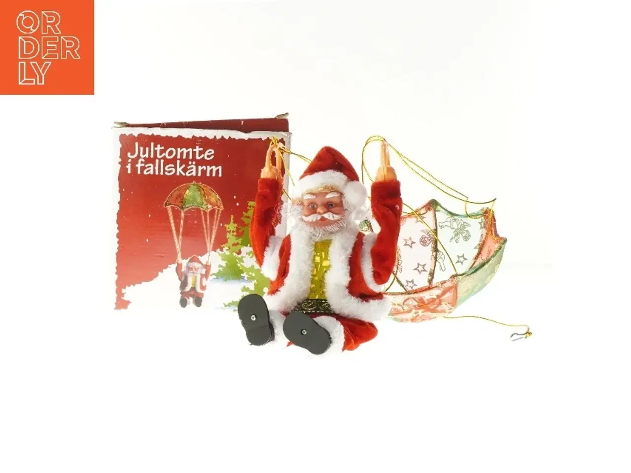 Billede 1 - Julemand med faldskærm dekoration (str. 41 cm)