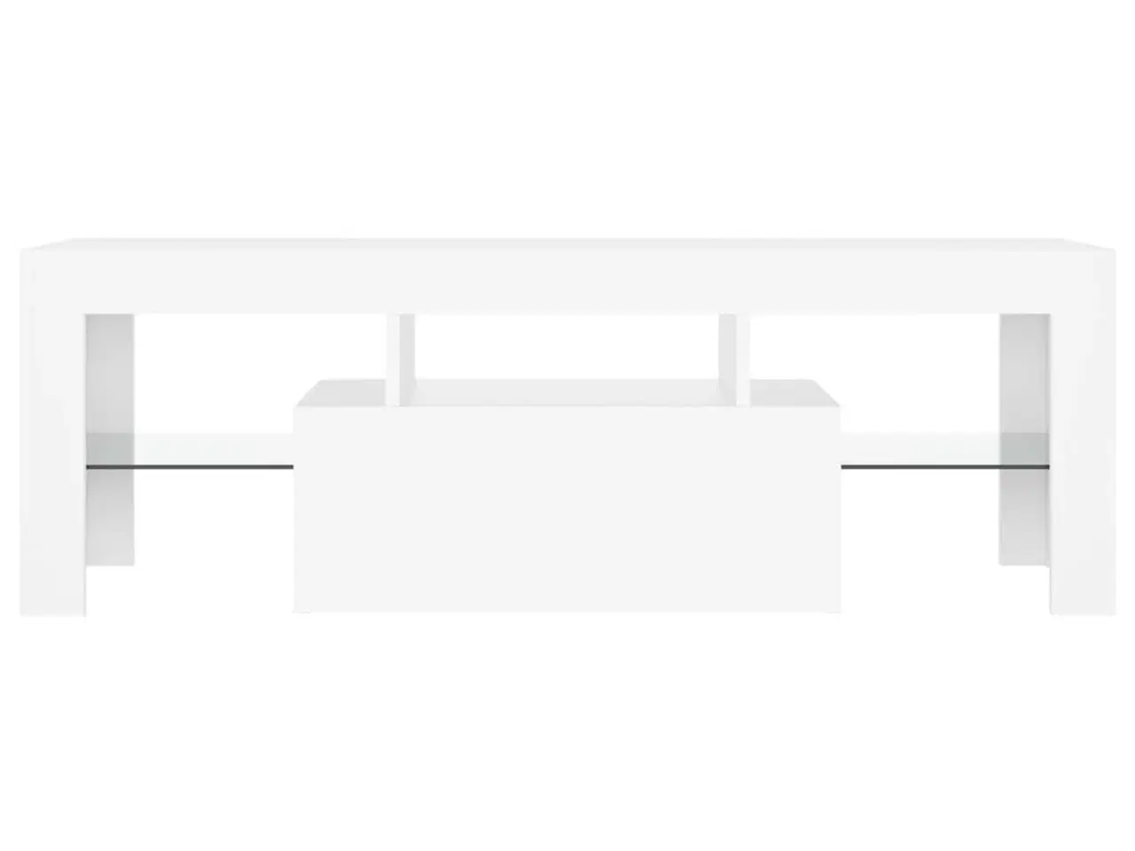 Billede 10 - Tv-skab med LED-lys 120x35x40 cm hvid