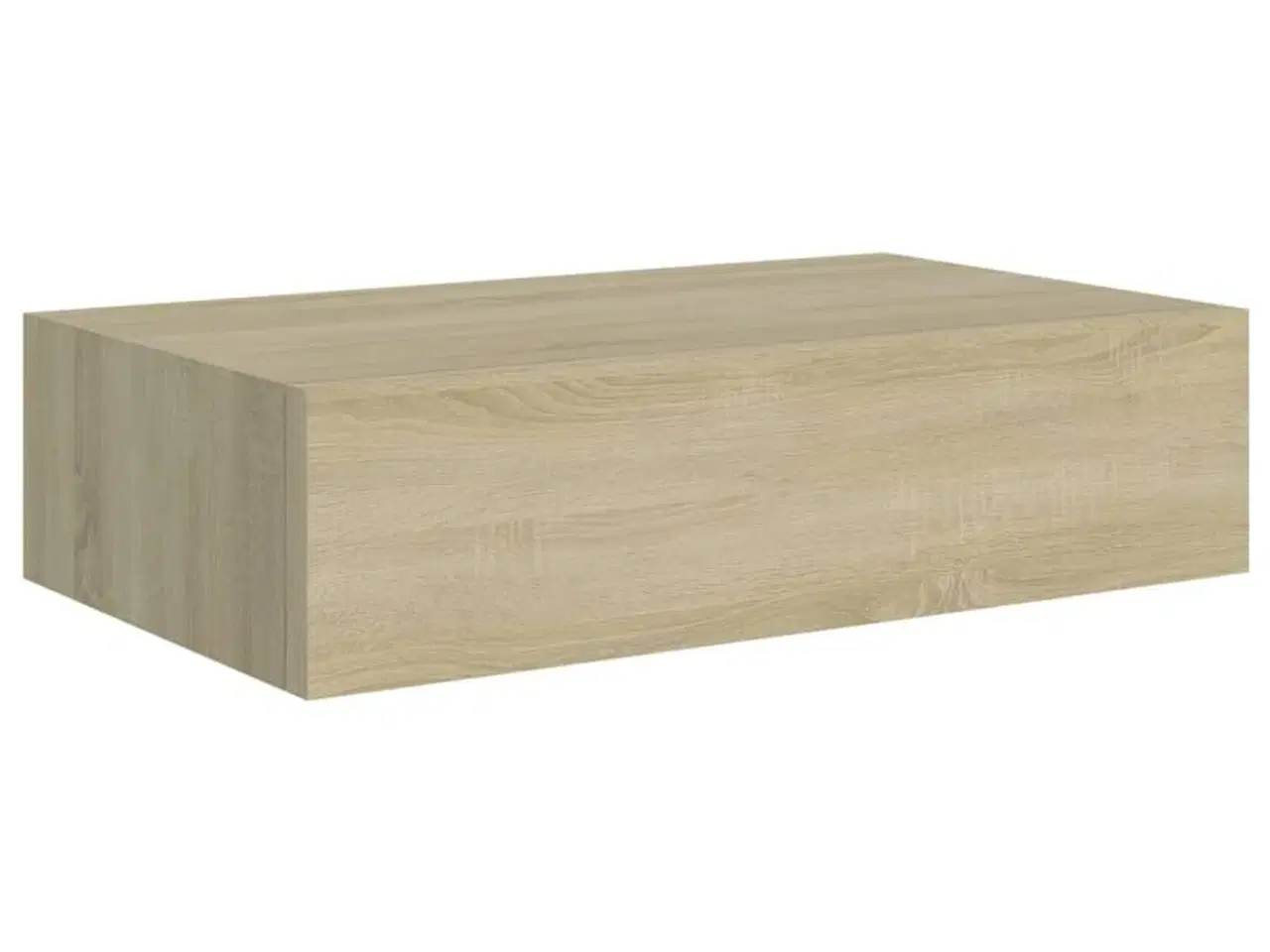 Billede 2 - Væghylde med skuffe 40x23,5x10 cm MDF egetræsfarvet