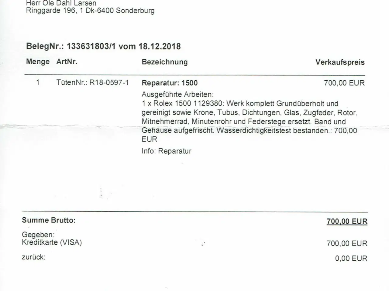 Billede 7 - Rolex Date 1500/0