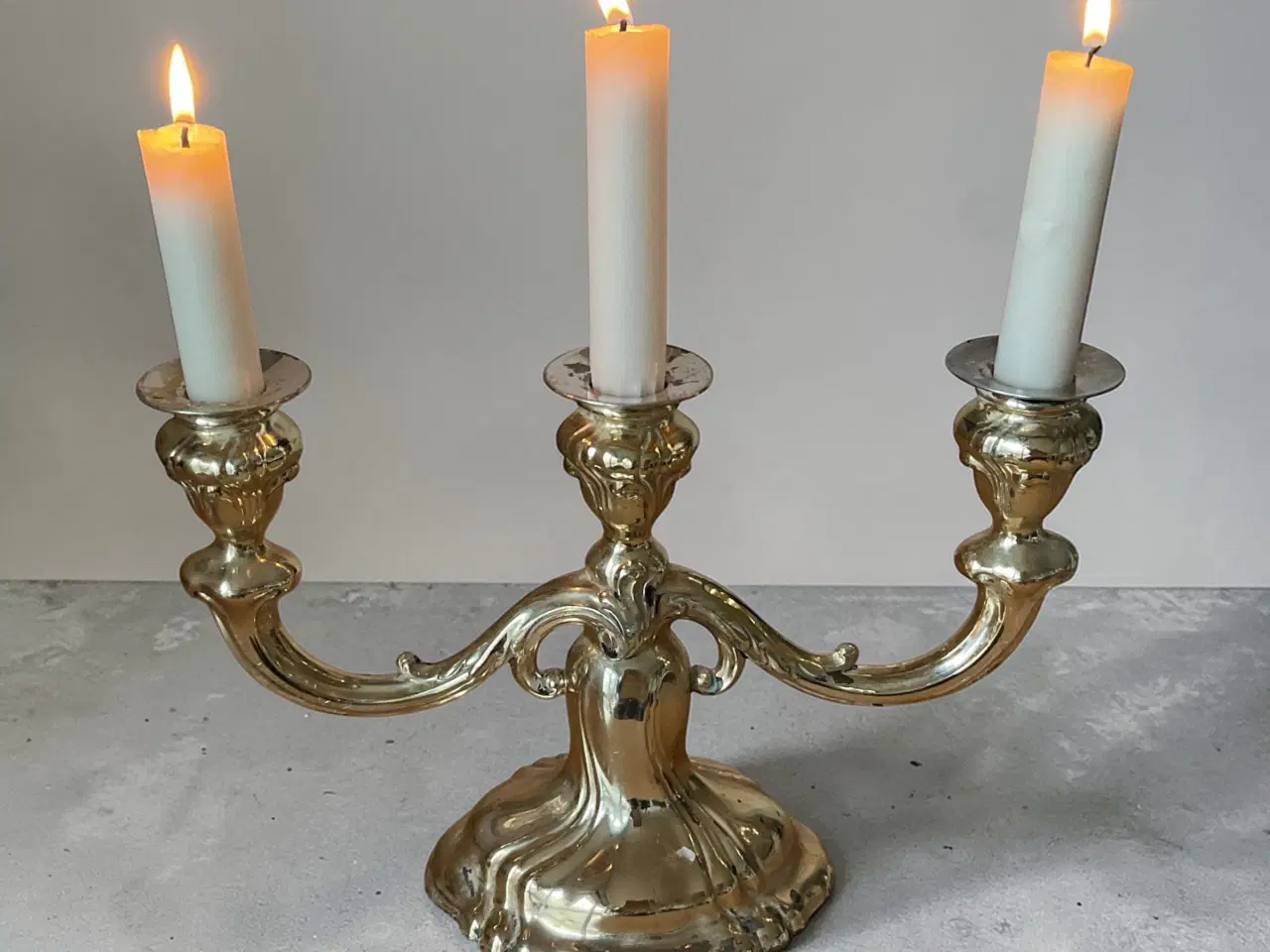 Billede 4 - Pletsølv lysestage 