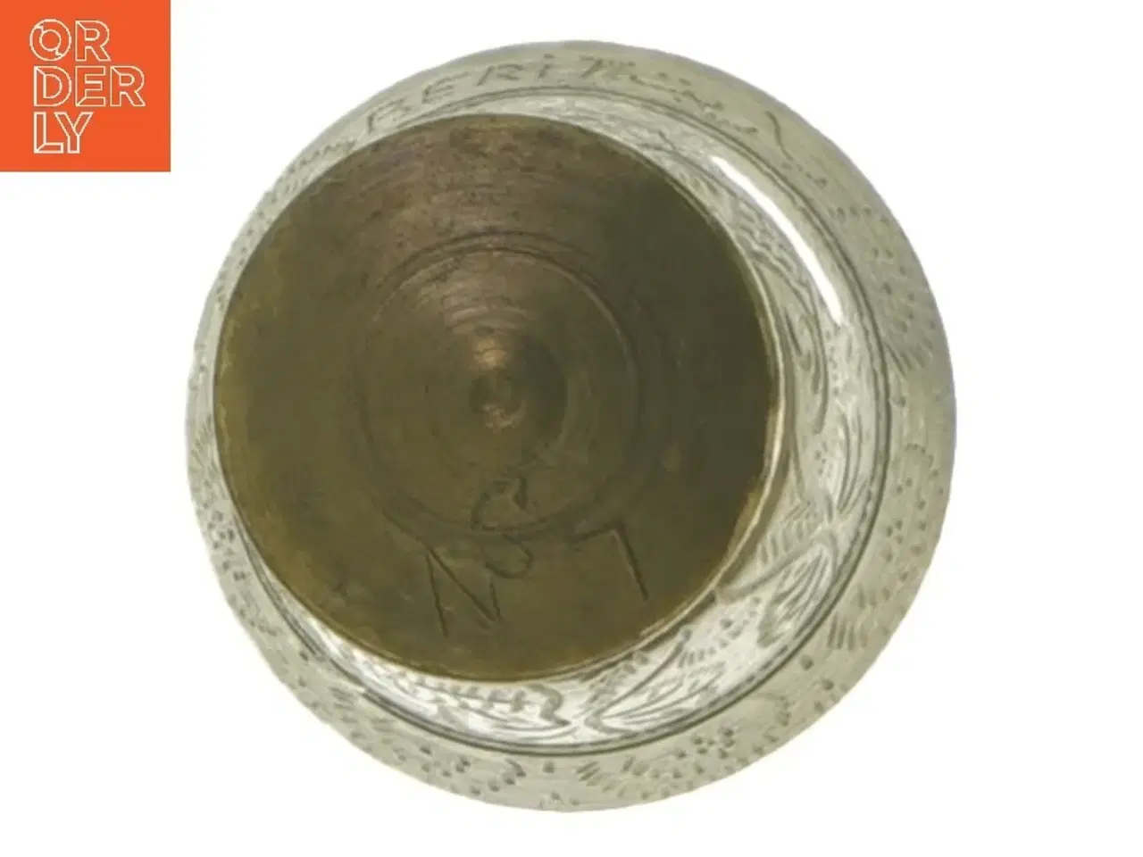 Billede 3 - Dekorativ vase i bronze med indgraveret mønster (str. 5x6,5 cm)