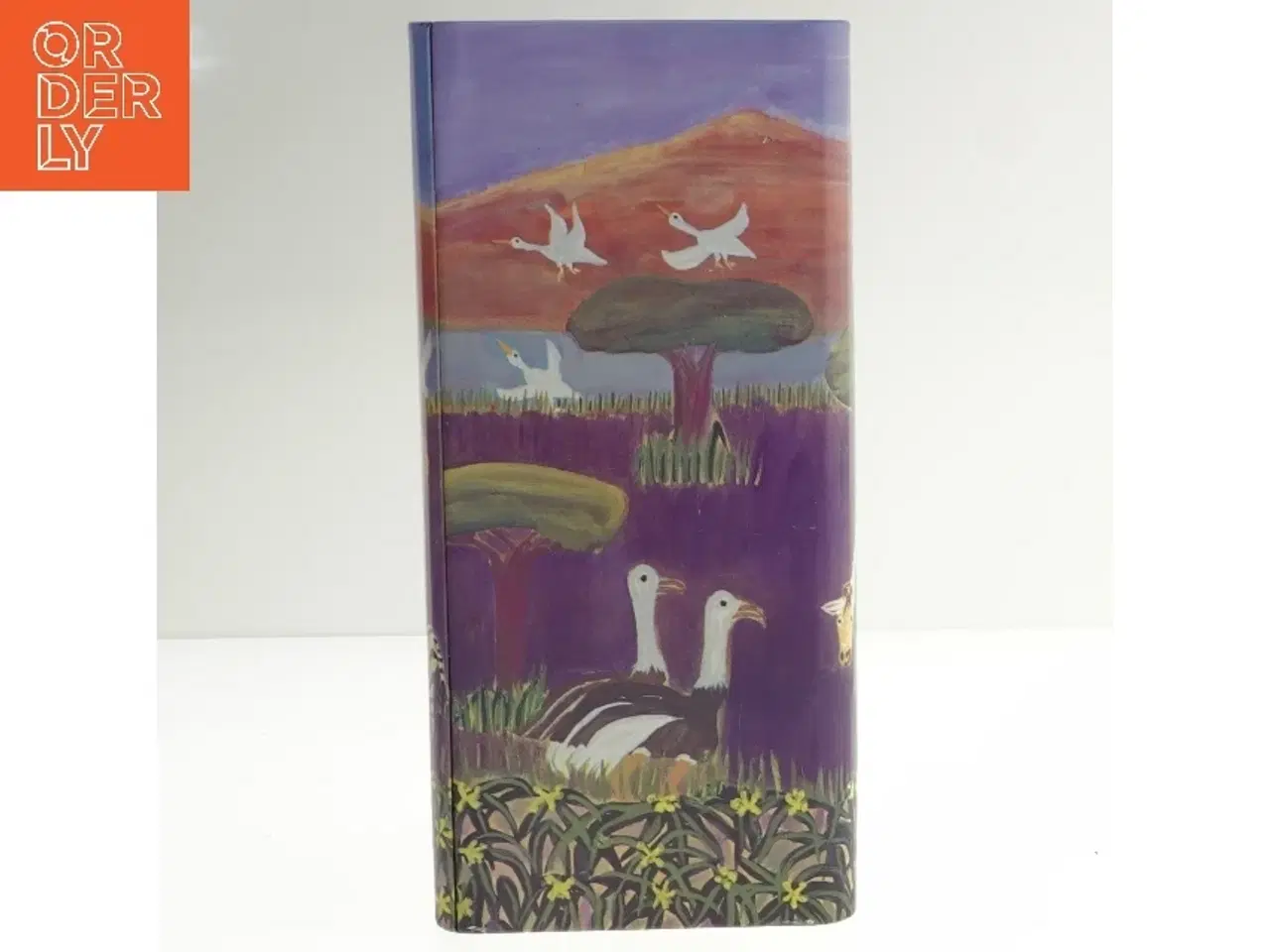 Billede 1 - Dekoreret metalbeholder fra Mette Rehné (str. 21x11x9 cm)
