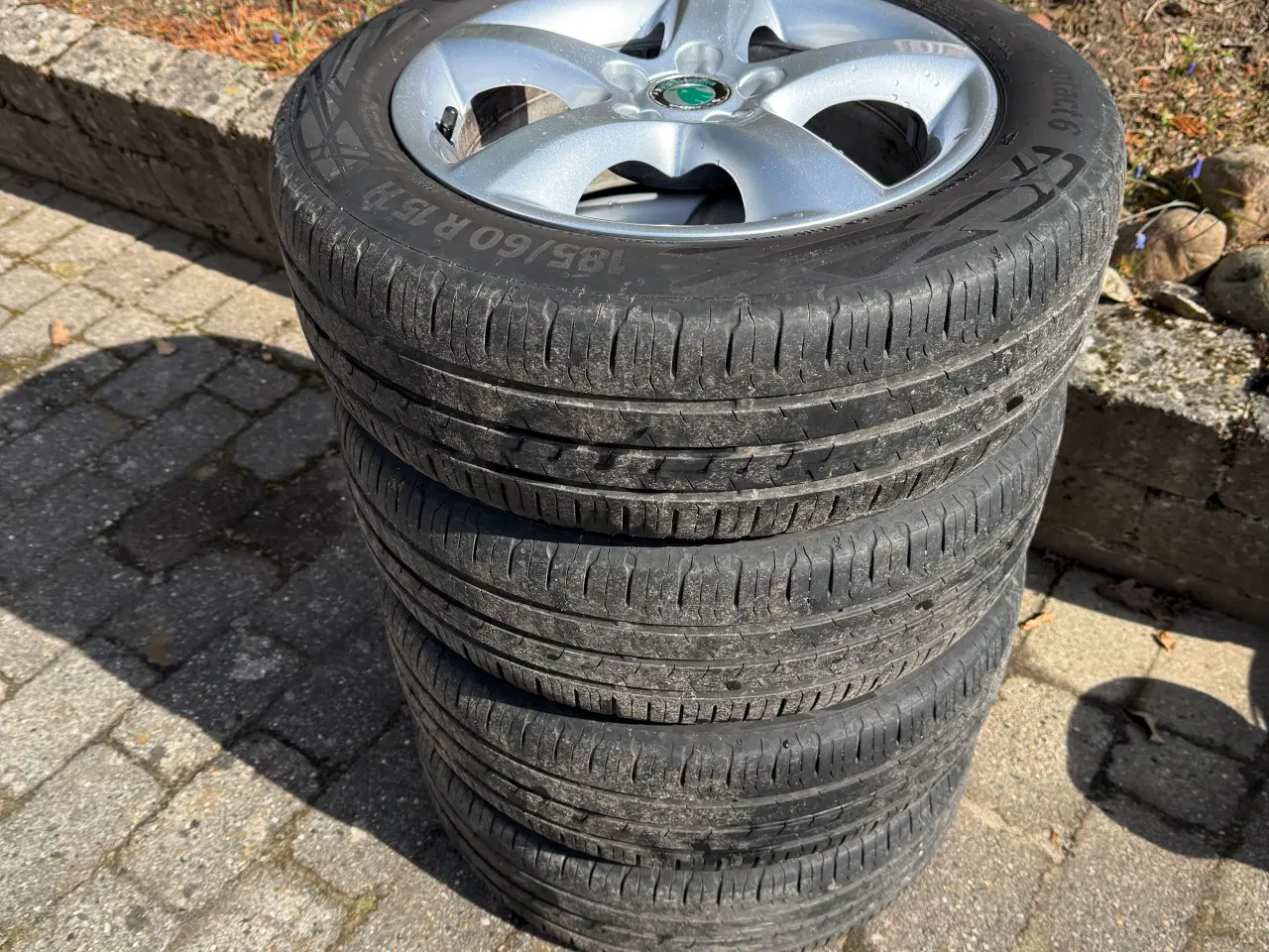 Billede 3 - Originale Skoda 15’ alufælge med Continental dæk