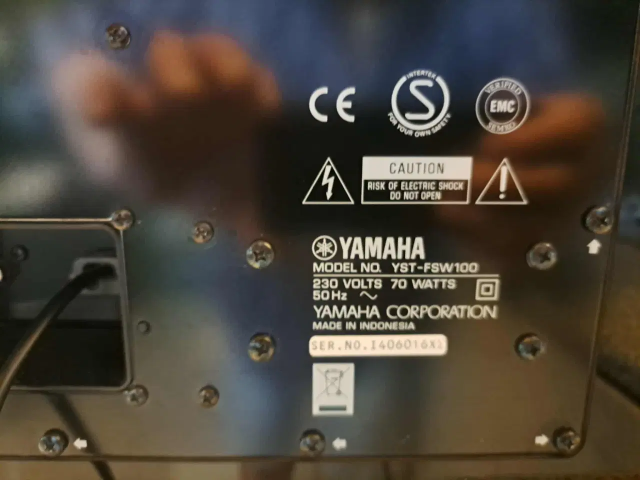 Billede 5 - Subwoofer, Yamaha YST-FSW100