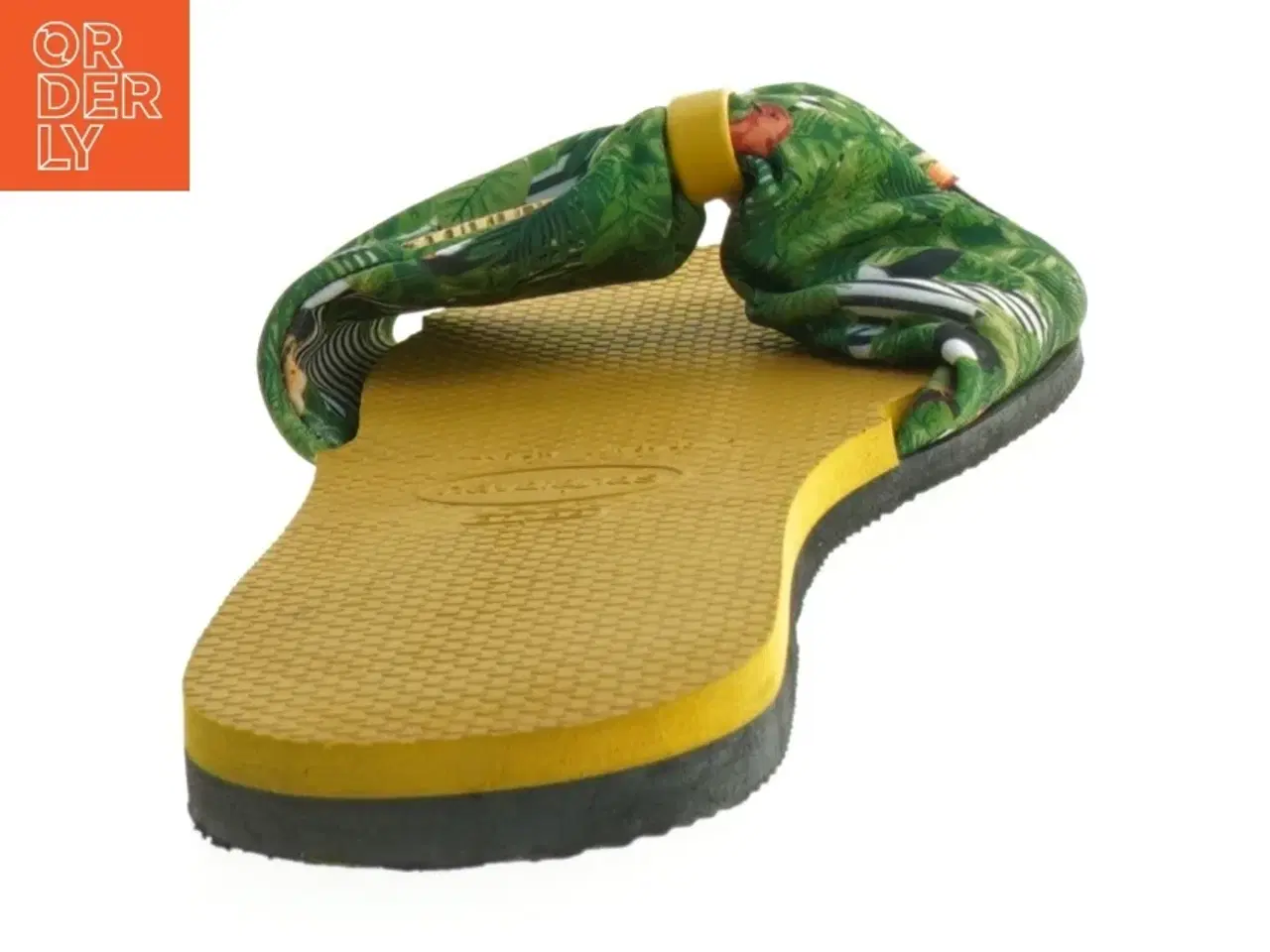 Billede 1 - Havainas gule flip-flops med tropisk mønster fra Havaianas (str. 37)