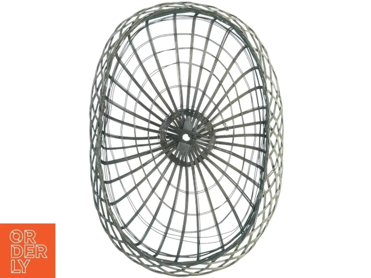 Billede 2 - Fil de Fer Oval Flettet Metal Frugtkurv (str. 31 x 22 cm)