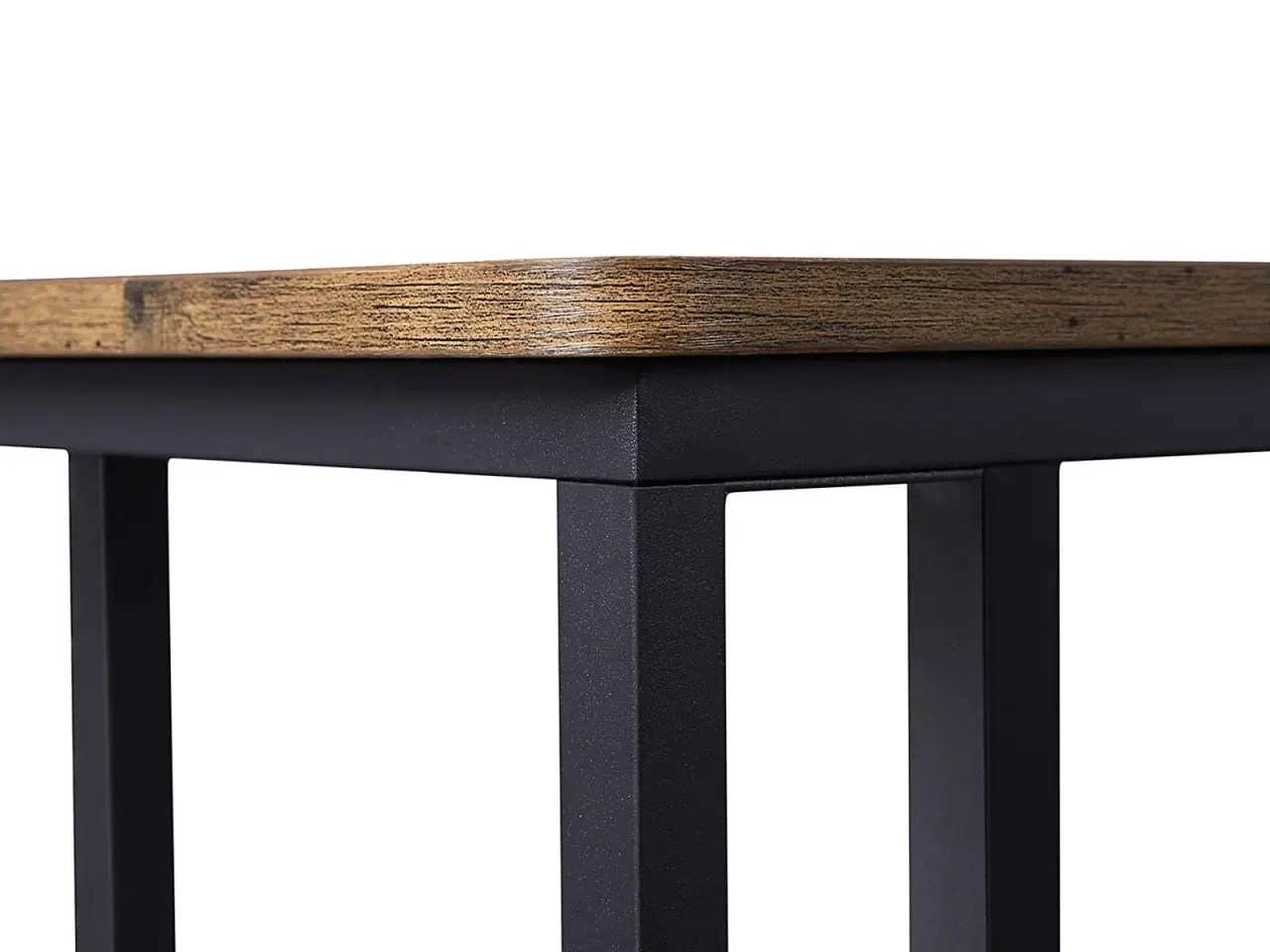 Billede 5 - Sidebord på hjul industrielt, rustik brun/sort, 50 × 35 × 62 cm