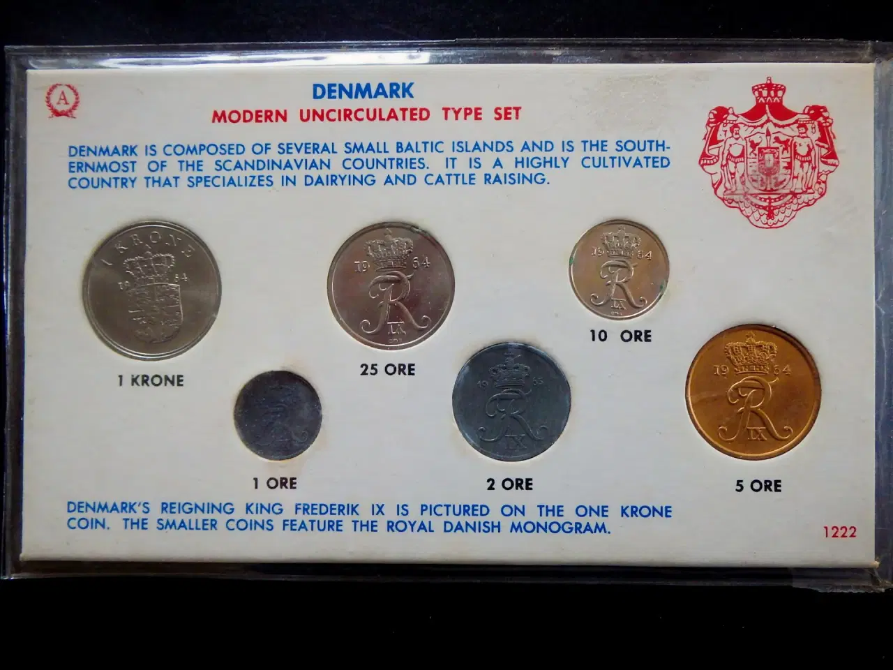 Billede 1 - 1964 Danmark ucirkuleret møntsæt til turister