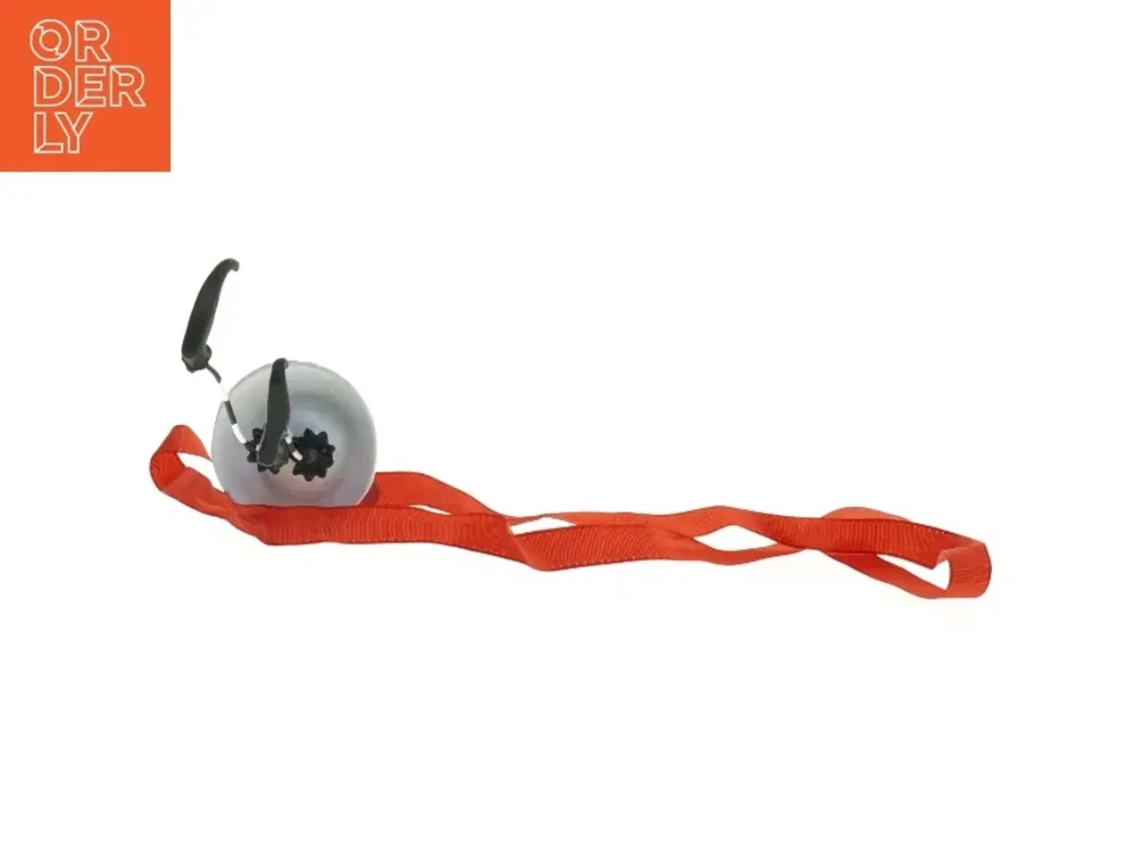 Billede 2 - Juledekoration med rød bånd (str. 22x7 cm)