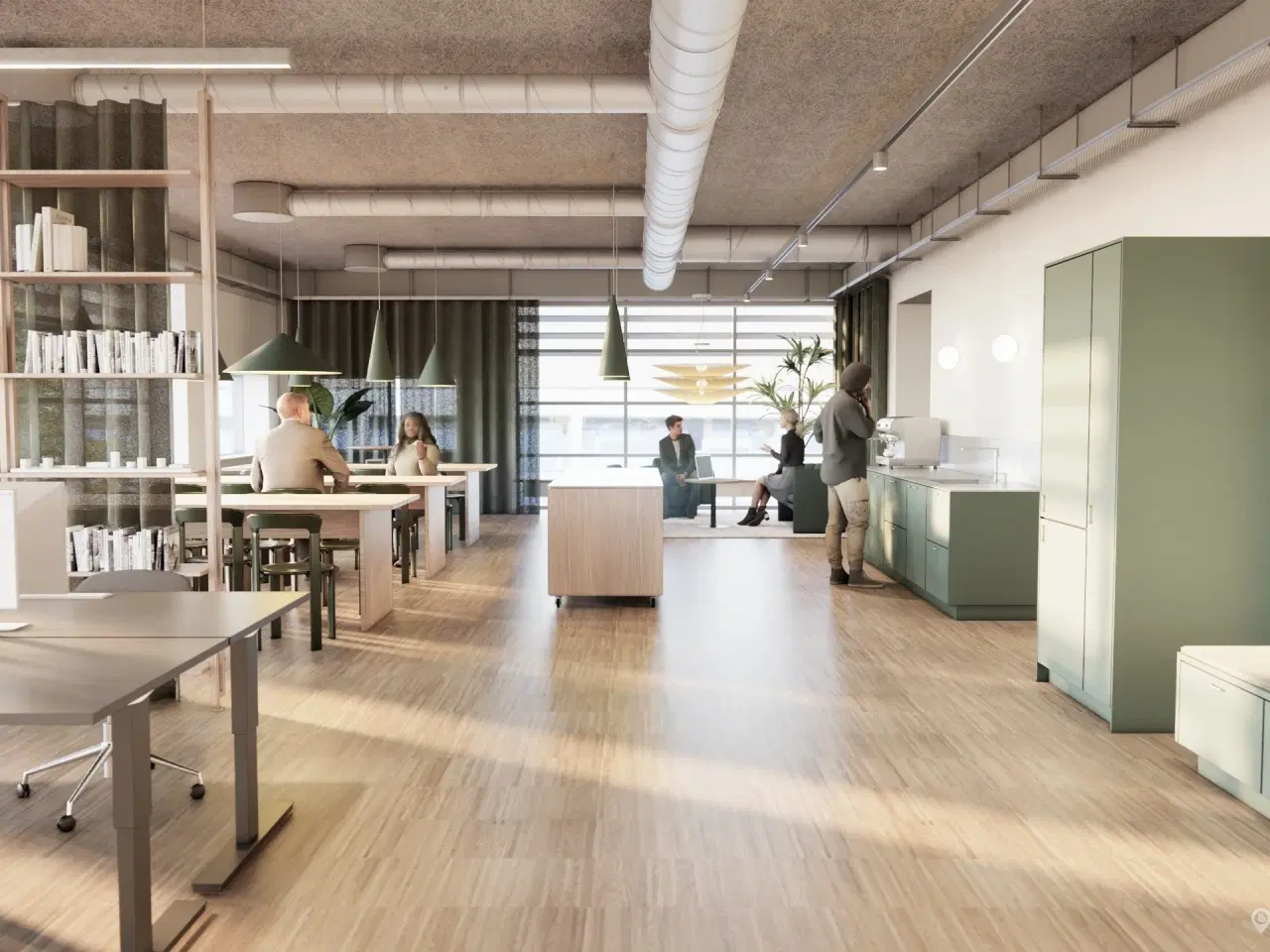 Billede 1 - Komplet istandsatte kontorer med havnekig