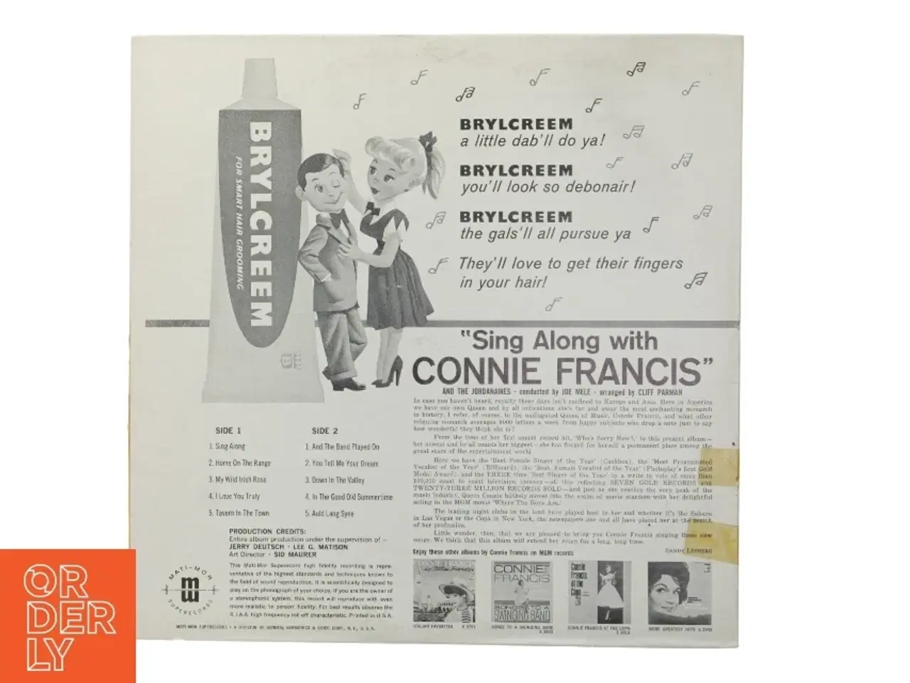 Billede 2 - Vinylplade: Sing Along with Connie Francis