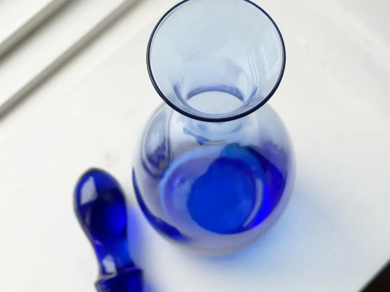 Billede 6 - Karaffel, blåt glas