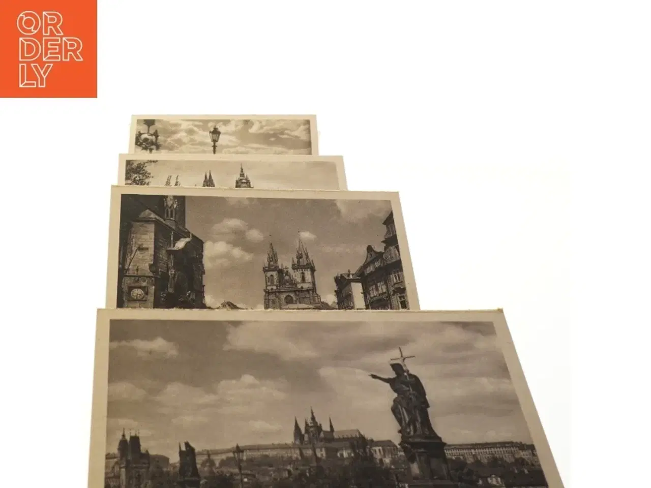 Billede 3 - Vintage fold-out postkort med billeder af Prag