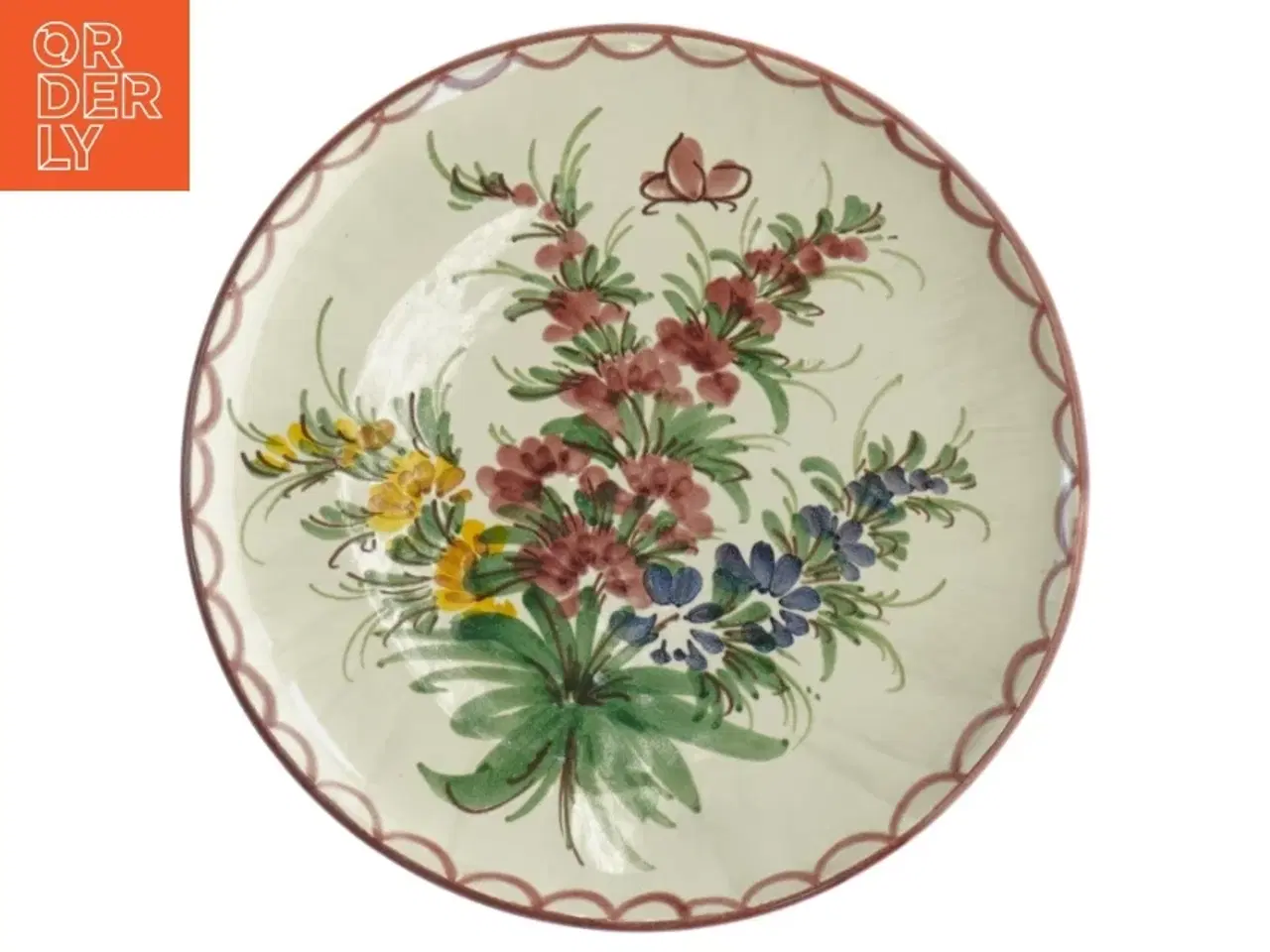 Billede 1 - Blomsterdekoreret fad fra Ulmea (str. Diameter 20 cm)