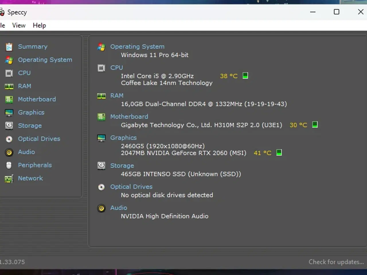 Billede 10 - Stærk Gamer, i5-9400, RTX 2060, 16 GB ram, 500 GB