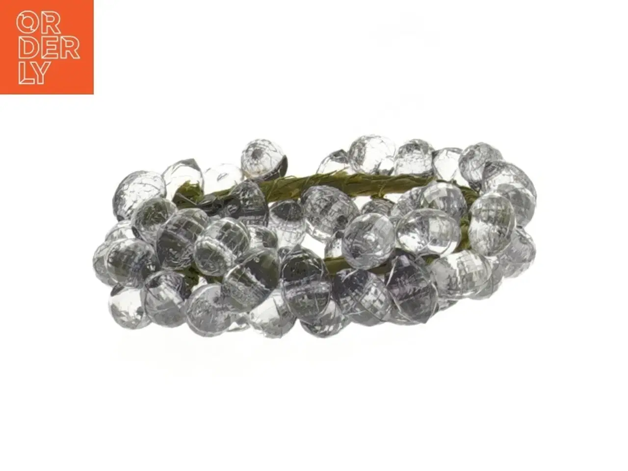 Billede 2 - Dekorativ krans med gennemsigtige kugler (str. Ø 10 cm)