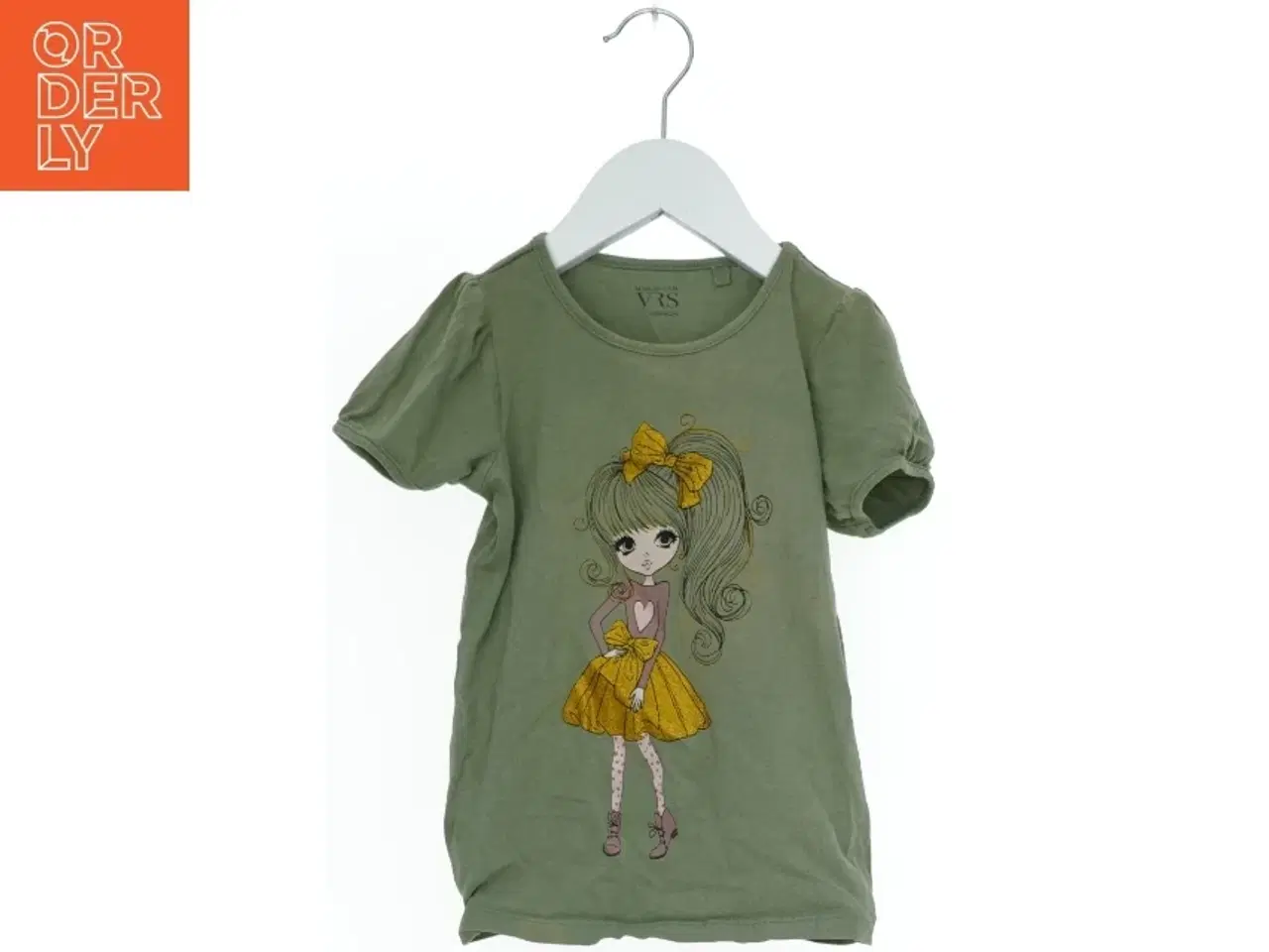 Billede 1 - Grøn T-shirt med print fra VRS (str. 104)